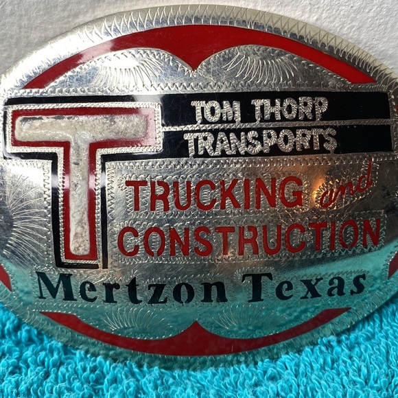 Vintage Metal belt buckle with advertising - Picture 6 of 7